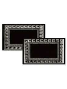 1/2/4/6/8 Pcs Set - Elegant Minimalist Solid Black Placemats, Table Runners, Simple Chinese Style Design - Suitable For Holiday Banquets And Daily Kitchen, Dining Room, Coasters, Rectangular Decor, Home Decor, Perfect Gift Placemats, Party Placemats, Fireplace Mantel Scarf Fireplace Decor, Glass Door Window Curtain Decor, Home Decor, Entryway Decor, Dining Table Decor, Room Decor, Bed Scarf, New Year Decor, Year Of The Horse Decor. - Black - View 13