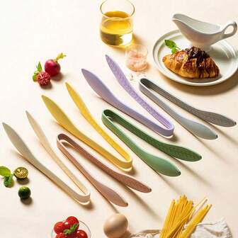 Leaf-Shaped Silicone Food Tongs, Non-Slip Heat Resistant For Grilling Steak Bread, Kitchen Cooking Tongs