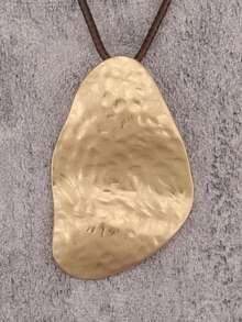 1pc Minimalist Spiral Disc Alloy Pendant Necklace, High-End Unique Personalized Unisex Couple Necklace