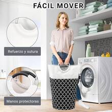 Laundry Baskets - Black Flowers - View 5