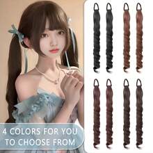 16 Inch Halloween Daily Ponytail Scrunchie & Synthetic Fiber Wig Ponytail - Easy For Daily Wear - Multicolor - View 6