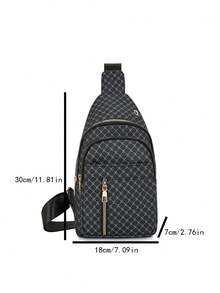 Men's Fashion Versatile Shoulder Sling Chest Bag, Crossbody Messenger Bag, College Style Small Backpack