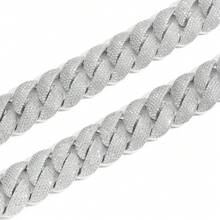 1pc 24mm Fully Iced Out Solid Cuban Link Necklace, Oversized Personalized Necklace & Bracelet For Men, Hip Hop Style - 24mm - 查看 2