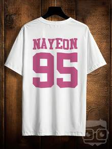 Twice Kpop Nayeon 95 Girl Group T-Shirt Ref 2352 VEST NERD - trắng - Xem 1