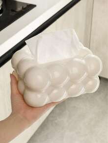 1 pieza Soporte para caja de pañuelos, Soporte de escritorio para pañuelos, Cubierta para caja de pañuelos, Caja de pañuelos de caramelo, Soporte decorativo para pañuelos, Caja de pañuelos creativa para el hogar, cocina, dormitorio, sala de estar, comedor, Caja de almacenamiento de plástico para el hogar, Decoración del hogar, Suministros para el hogar