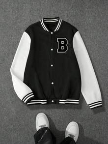 1pc Teen Boy Casual Personalized Letter Print Soft Comfortable Versatile Sweatshirt, Suitable For Daily Wear, School, Outdoor Activities