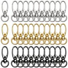 10/20pcs Rotating Trigger Clasp Metal Key Chain Spring Hook, For Hanging Key Chains, Dog Leashes, Crafts, Decorations, Bag Accessories