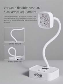 27W Portable Rechargeable UV/LED Lamp Desktop Power Supply Lotus Nail Lamp, 9 LED Beads Sensor Baking Lamp, 30s Button Activation No Need Drying Hand Curing Nail Sticker Rhinestone Nail Lamp