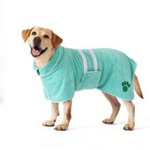 1pc Quick Drying Dog Bathrobe, Dog Embroidered Towel Bathrobe Robe, Super Absorbent Pet Bathrobe With Adjustable Belly Band, Soft Fabric With Embroidery Craft - Multicolor - View 47