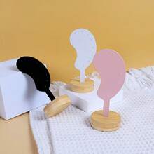 1pc Microfiber Plush Ear Shaped Earring Mannequin Display Stand, Earring Stud Jewelry Display Props, Jewelry Storage Display Stand Jewelry Towers Organizer And Showcase Rack For Accessories(Black And White Are Not Velvet)