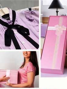 1卷缎带，适用于手工蝴蝶结、工艺品、婚礼、圣诞装饰、DIY贺卡、礼品包装 - 彩色 - 查看 6