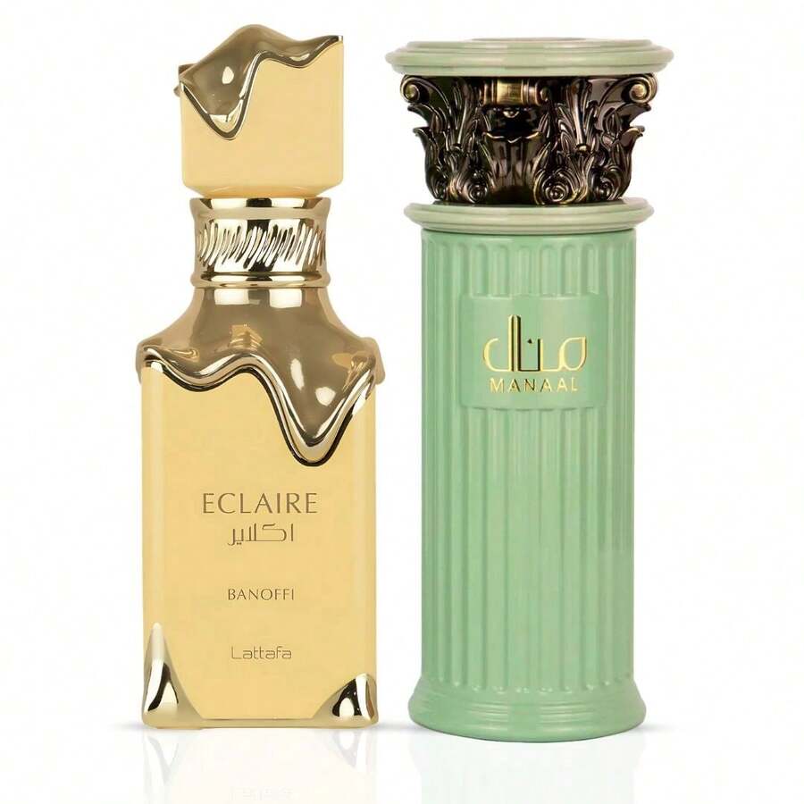Eclaire Banoffi By Lattafa & Manaal By Ard Al Zaafaran - Eau De Parfum Sprays 100ml (3.4 Oz) (Bundle) - 花卉印花 - 查看 1