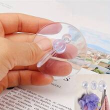 10 (5cm) Transparent Suction Cup Hooks, Strong Suction Cup Holder, Plastic Hooks, Silicone Material, Easy To Install, Suitable For Kitchen, Bedroom, Bathroom, Living Room, Store Glass, Windows, And Smooth Walls. Car Window Hooks. Store And Hang Small Items. - Clear - View 9