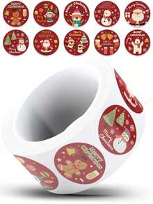 500/2500 Stücke Fröhliche Weihnachts Aufkleber für Kinder Laptops Sammelalbum Schreibwaren Geschenkbox Umschlag Siegelaufkleber Weihnachtsdekoration Geschenke Spielzeug