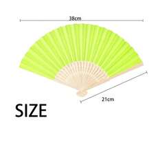 12/24/36 Folding Fans, Essential Fans, Fabric Folding Fans, Simple Paper Fans, White And Colored Folding Fans, Handmade Materials. Hand Fans, Cooling Fans, Wedding Decorations, Carnival Accessories, Line Dance Fans - Nhiều màu - Xem 10