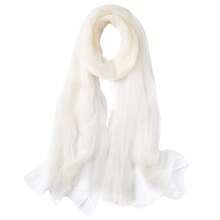 1 pieza Pañuelo/Pañuelo de cabeza de gasa blanca con adorno de encaje, apto para uso diario