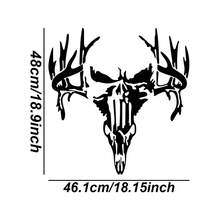 1pc Deer Head Skull Car Sticker, Suitable For Off-Road Vehicles, SUVs