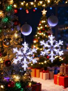 1 Stück Weihnachtsfenster Lichtdekoration, Weihnachtsdekoration LED Saugnapf Licht, Weihnachtsschneeflocken-förmiges LED Saugnapf Licht, batteriebetrieben für Innen- und Außendekoration, Weihnachtsbaum, Kamin, Fenster Dekoration, Raumdekoration (Batterie nicht enthalten)