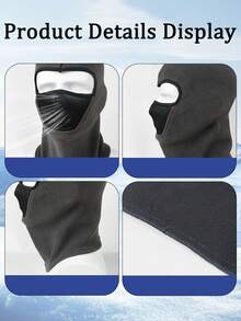 1 pieza Gorro de ciclismo transpirable y cálido para hombre, para otoño e invierno, máscara que cubre todo el rostro y el cuello, gorro a prueba de viento para esquí y resistente al frío para montañismo, máscara de ciclismo, protección facial, gorro de deporte al aire libre de felpa, gorro de forro polar con textura granulada