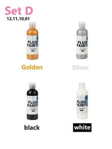 Bộ 6 màu sơn nghệ thuật dạng lỏng, độ bóng cao, sơn acrylic, chống phai màu, hiệu quả hoàn hảo sau khi khô, thích hợp cho đá, gỗ, vải bố, thạch cao và các bề mặt nghệ thuật khác, 100ml/chai, sơn nghệ thuật, màu sắc sống động, sơn bền lâu, dụng cụ nghệ thuật, dành cho nghệ sĩ và họa sĩ, vẽ tranh sáng tạo, dễ tán, màu sắc bền lâu, bột màu vẽ. - Nhiều màu - Xem 15