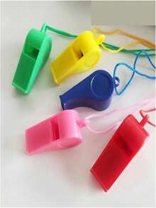 15 pezzi/confezione Fischietti da gioco sportivo, forniture da cheerleading, fischietti da arbitro, fischietti in plastica per tifosi (colore casuale) - Multicolore - Visualizzare 4