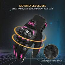 1 par de guantes de motocicleta para conducir, guantes de motocicleta de dedo completo para ciclismo, guantes de protección para carreras de motocicletas con pantalla táctil, guantes deportivos de motocross, accesorios de ciclismo, esenciales para conducir, regalos para hombres y mujeres conductores - Multicolor - Ver 3