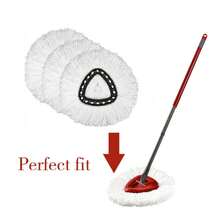3 Pcs Mop Head Replacement For O-Cedar Spin Mop, EasyWring Microfibers Mop Refill Heads - 白色 - 查看 5