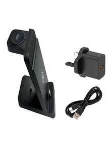 SUONEE 快速充电高品质无线充电器三合一充电站，美规、欧规、英规、澳规充电器适配器，适用于 Galaxy S25/S24/S23/S22/S21-S9/Note20-9/Z Fold 5 4/Z Flip 5 4/Galaxy A 系列等机型，Galaxy Buds 无线充电支架，Galaxy Watch 7 6 5 Pro/4/3，情人节礼物 - 彩色 - 查看 9