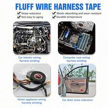 394ft/10m Heat Resistant Adhesive Cloth Tape - High Temperature Automotive Wire Harness Tape, Suitable For Car, Truck, RV Repair And DIY Projects, Automotive Repair | Textured Surface | Heat Resistant Material, Heat Resistant Tape - Multicolor - View 11