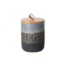 Vintage Gothic Style Ceramic Airtight Jar Set With Wooden Lids, 800ml Multipurpose Food Storage Containers For Sugar, Tea, Coffee, Seasonings - Hand Wash, Reusable, Round, No Electricity Required - Multicolor - View 12