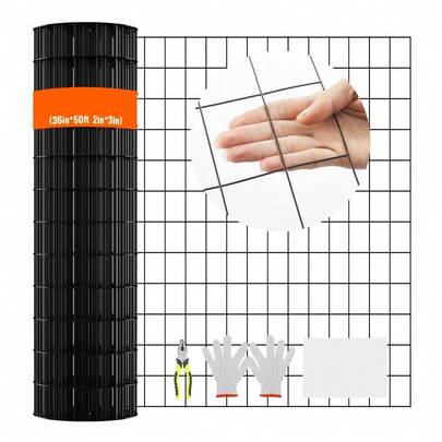 Galvanized Hardware Cloth Roll 36'' X 50' - 16 Gauge Vinyl Coated Wire Mesh For , Rabbit, Snake Fences & Poultry Enclosures - Durable Metal Barrier Solution