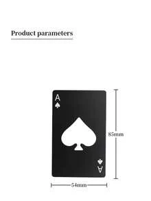 1 Piece; Creative Poker Beer Bottle Opener Stainless Steel Bottle Opener Spades A Bottle Opener Beer Unique Personalized Wine Op, Christmas Party Supplies, Family Dinner