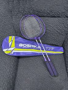 Authentic Badminton Racket With Double Racket Sponge Handle And Multi-Color Alloy Adult Student Hair Replacement Racket - Multicolor - View 12