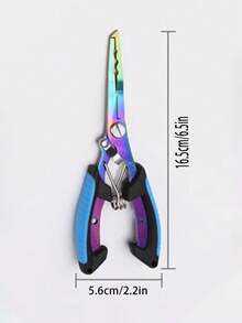 1pc Multi Functional Lure Pliers Control Fish Pliers Lure Pliers Dual Color Titanium Plated Lure Pliers Fishing Pliers Lure Scissors Lure Pliers