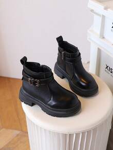 Boots, Lightweight Boots, Soft Sole, Boys' Boots, Fashion Small Leather Boots, Girls' Casual Short Boots