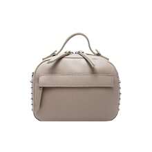 Women's Mini Bag In Genuine Leather With Studs – Urban Chic Design, Adjustable Shoulder Strap, Made In Italy - Nero - View 2