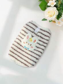 卡通法兰绒背心，适合小型犬和猫，适合秋冬季 - 彩色 - 查看 33