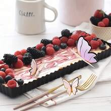 40/80pcs Butterfly Cake Decorations, 3D Butterfly Paper Cupcake Toppers, Birthday Anniversary Party Decorations For Women, Pink & Purple Butterfly Wall Stickers Backdrop, Suitable For Wedding, Party, Birthday, Anniversary, Theme Party, Decor, Home, Cake Decorations, Durable & Multipurpose, Great For Wedding Decor, Centerpiece - Multicolor - View 5