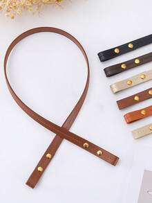 1/2 Stücke Handtaschengriffe, handgemachtes Taschenzubehör, PU-Leder Taschengurt, PU-Leder Handtaschengriff, Geldbörsen-Herstellungszubehör, DIY Geldbörsen-Herstellung, PU-Leder Handtaschengriffe - eleganter verjüngter Taschengurt mit glatten Kanten, kompatibel mit Handtaschen, Geldbörsen, Clutches - Verschiedenfarbig - Übersicht 7