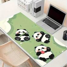 1 Piece Extended Cute Panda Mouse Pad - Large Desk Mat, Stitched Edges, Non-Slip Rubber Base, Compatible With Keyboards And Gaming Mice, Charming Cartoon Panda Design - 23.6 X 11.8 Inches (60 X 30 Cm) - View 8