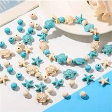 10/20/30/50/100pcs Assorted 3D Turquoise Sea Turtle Beads, Vibrant Natural Stone Jewelry Supplies, Suitable For DIY Bracelets, Necklaces, Earrings - Ocean Style Craft Series, Sea Turtle Jewelry - Multicolor - View 7