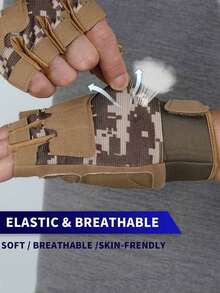 1 buc Mănuși de ridicare a greutăților, camuflaj respirabil, mănuși de fitness groase și căptușite pentru femei și bărbați, cu protecție completă a palmei, aderență și absorbție a șocurilor pentru antrenament, ciclism, antrenament, exerciții fizice, tracțiuni, alpinism și canotaj