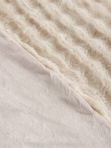 1 件卡其色双面舒适仿兔毛毛绒毯，柔软温暖仿毛皮奢华风格毯子，适用于客厅、卧室和沙发多用途，大号双人床特大号豪华蓬松长毛绒毯床上用品毯子柔软舒适沙发毯子，适用于家庭， - 卡其色 - 查看 5