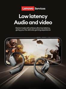 Lenovo LE505 Bluetooth Earphones, Hanging Ear Style, Surround Sound, Low Latency Gaming, Long Battery Life, Noise Cancellation, Bluetooth 6.0, Directional Audio, Open-Ear Design, Wireless For Smartphones & Computers - Multicolor - View 7