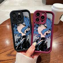 Funda de teléfono con patrón de chica anime para iPhone 16 negro 12PRO a prueba de golpes y anti-caída fundas de teléfono 14PROMAX XSMAX TPU engrosado 11PRO mujeres 16PRO parejas 13 linda 15PROMAX diseño de protección de lente de cobertura completa 12MINI estética 14PLUS hombres 16PLUS sensación suave 15 única 15PRO/13MINI/16PROMAX/12/11PROMAX/15PLUS/13PRO/14/16/11/XR/13PROMAX/XS/14PRO/12PROMAX - Marrón - Ver 8