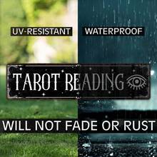 Vintage Tarot Card Divination Metal Tin Sign - 4x16inch |   Waterproof Dustproof Wall Art Home Bar Cafe Decoration |   Choice Indoor And Outdoor Holiday Decorations