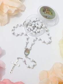 1 mặt dây chuyền thánh giá chuỗi hạt Mân Côi Đức Mẹ Guadalupe, Quà tặng tôn giáo cho Giáng sinh, Lễ Phục sinh, Thích hợp cho cầu nguyện hàng ngày, Thêm sức, Rước lễ, Rửa tội - Kinh Mân Côi Đức Mẹ Guadalupe - Xem 17