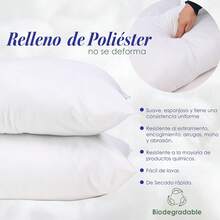 Almohadas de Microfibra Suaves y Comodas Pack de 2, Blancas con Memory Foam - 1 - Ver 3