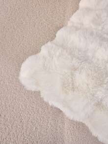 1 pieza Funda de cojín decorativo de piel de imitación blanca (relleno no incluido), funda de cojín de franela moderna y suave, con cierre de cremallera, adecuada para el hogar, el sofá, la sala de estar - Blanco - Ver 6