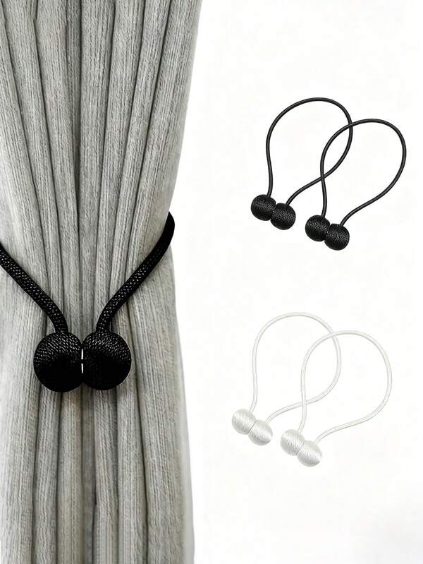 Boucle de rideau Accessoires de rideau pour casque créatifs Boucle magnétique Sangles de rideau simples sans trou Convient pour la décoration de rideaux dans les salons, les bureaux et les chambres à coucher